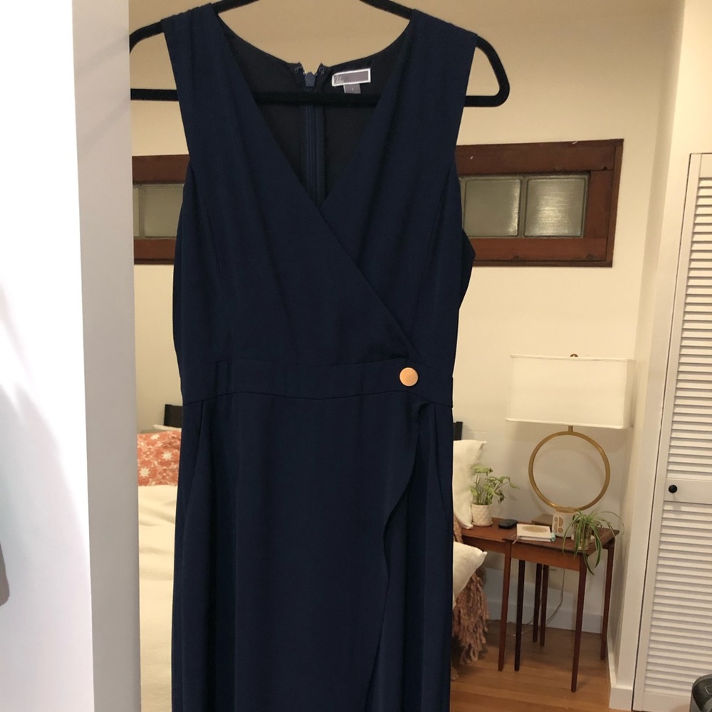 Chelsea28 navy wide leg jumpsuit